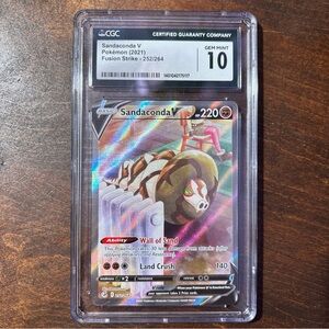Sandaconda V Pokémon Card - Graded Gem Mint 10